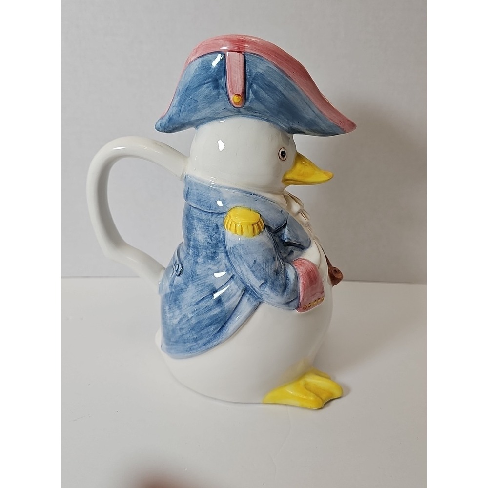Vintage Fitz and Floyd Duck Admiral Revolutionary War Mug And Pitcher - Picture 4 of 15
